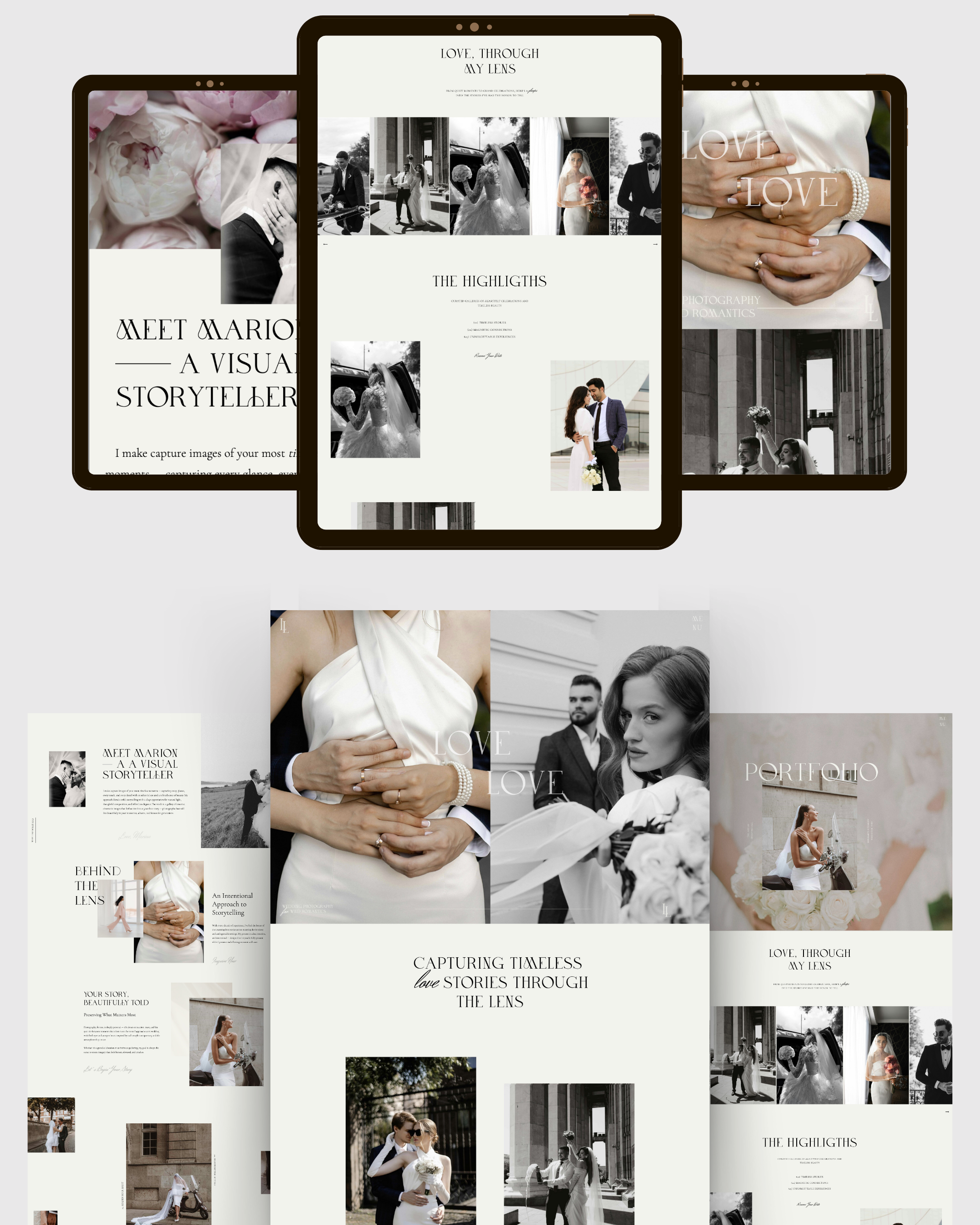 showit website template for wedding photographers