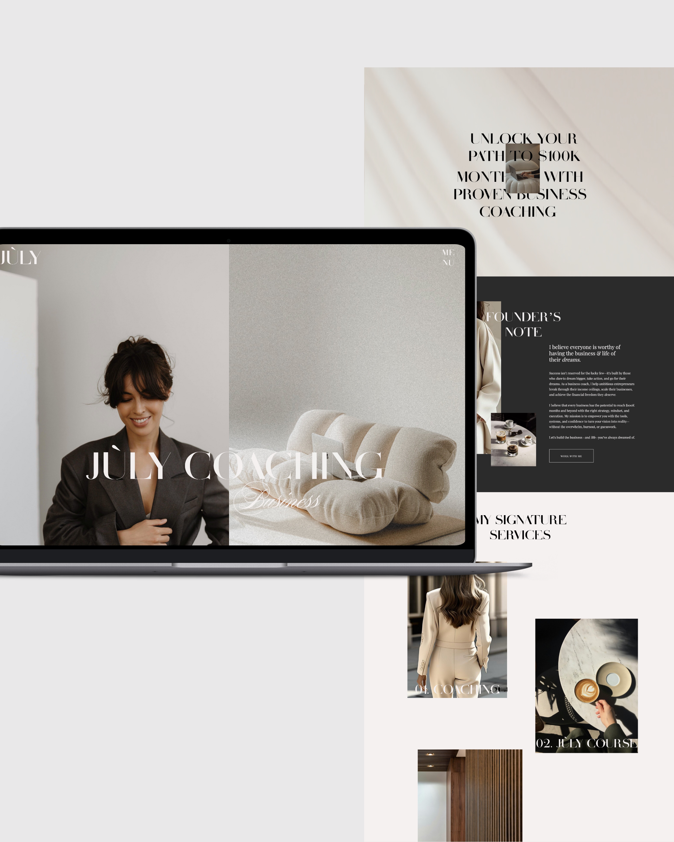 life business coach showit website template