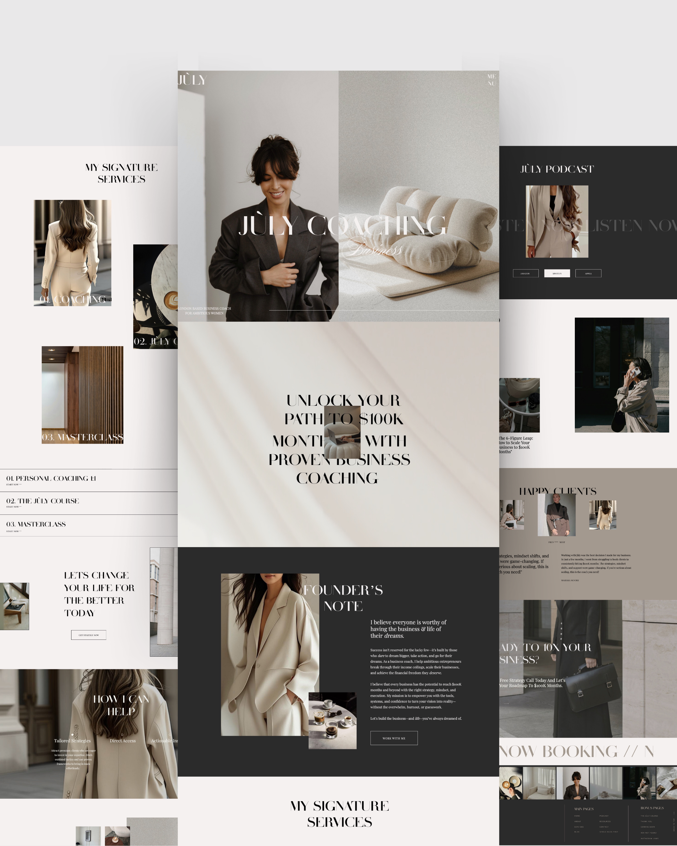 Showit website templates for coaches and graphic design studios – modern, customizable layout ideal for creative portfolios and branding showcases. Life business coaching