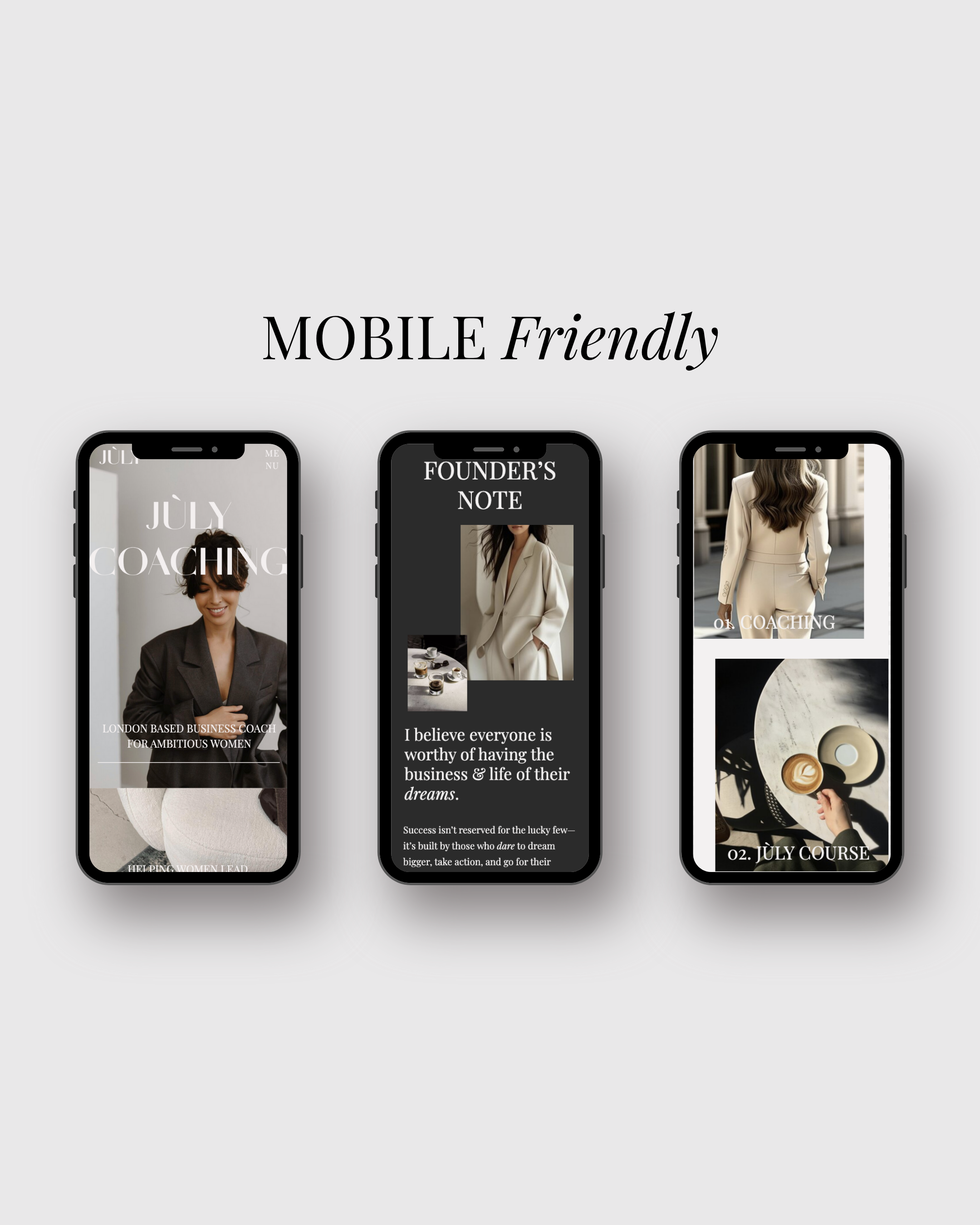 Showit website templates for coaches and graphic design studios – modern, customizable layout ideal for creative portfolios and branding showcases. Life business coaching
