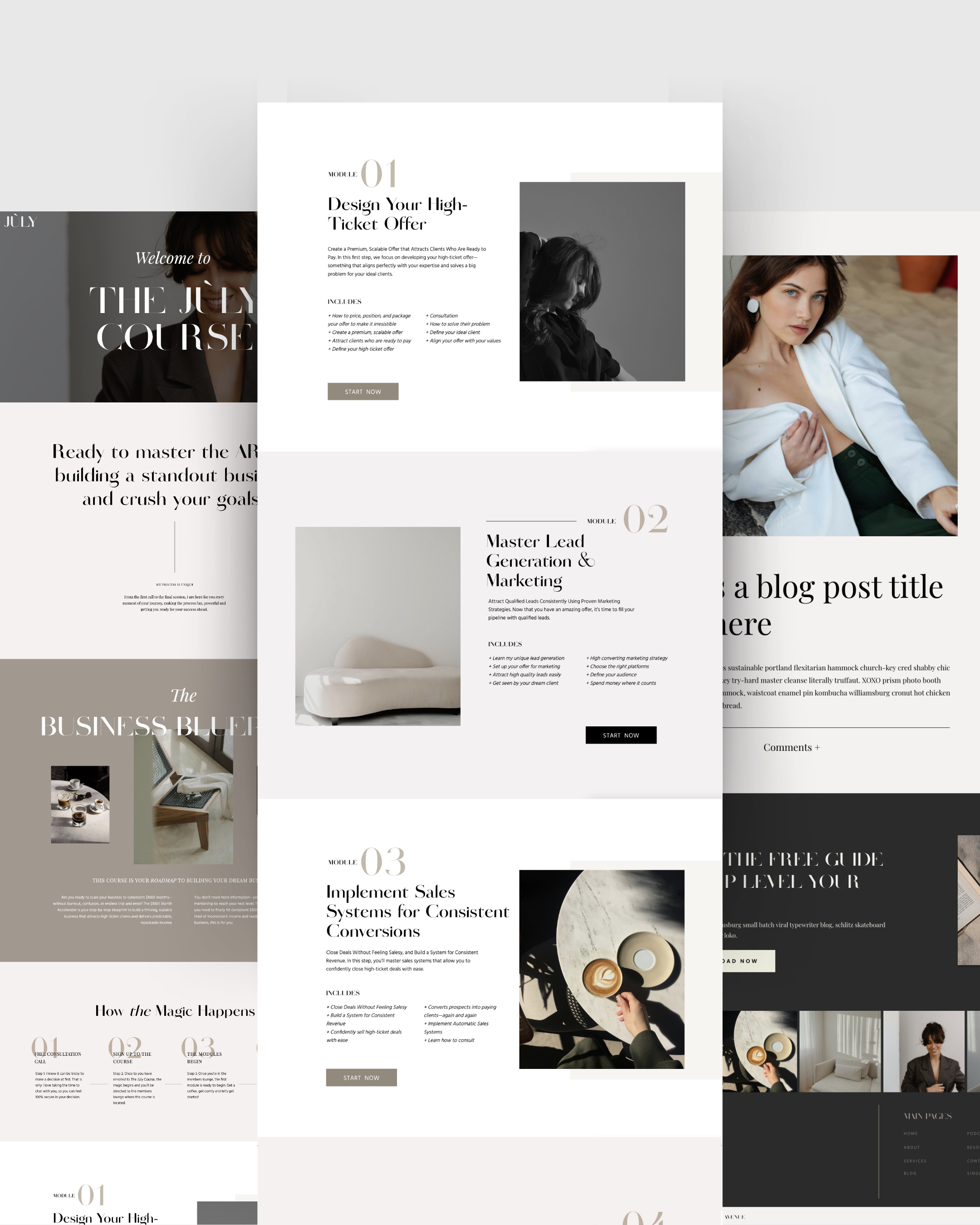 Showit website templates for coaches and graphic design studios – modern, customizable layout ideal for creative portfolios and branding showcases. Life business coaching