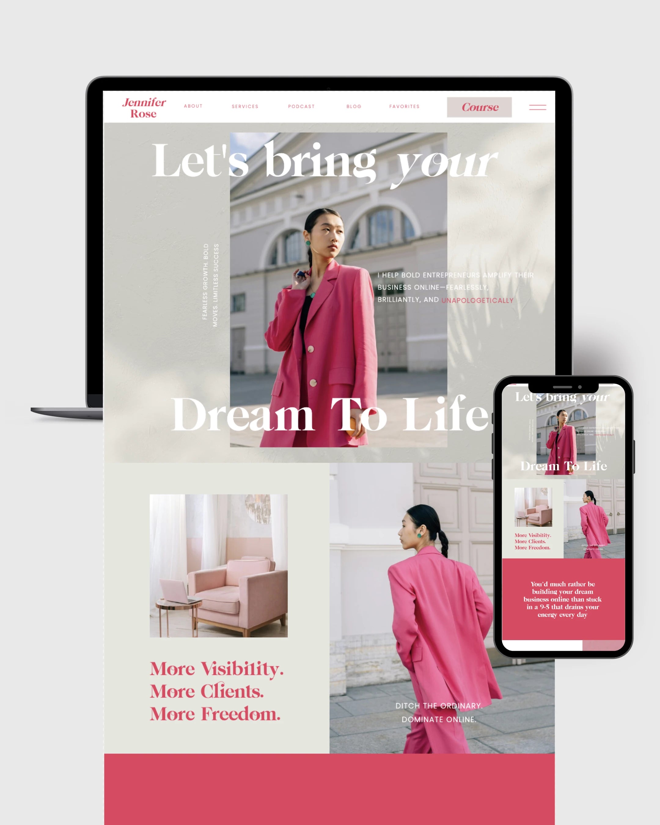Bold & Colorful | Showit Website