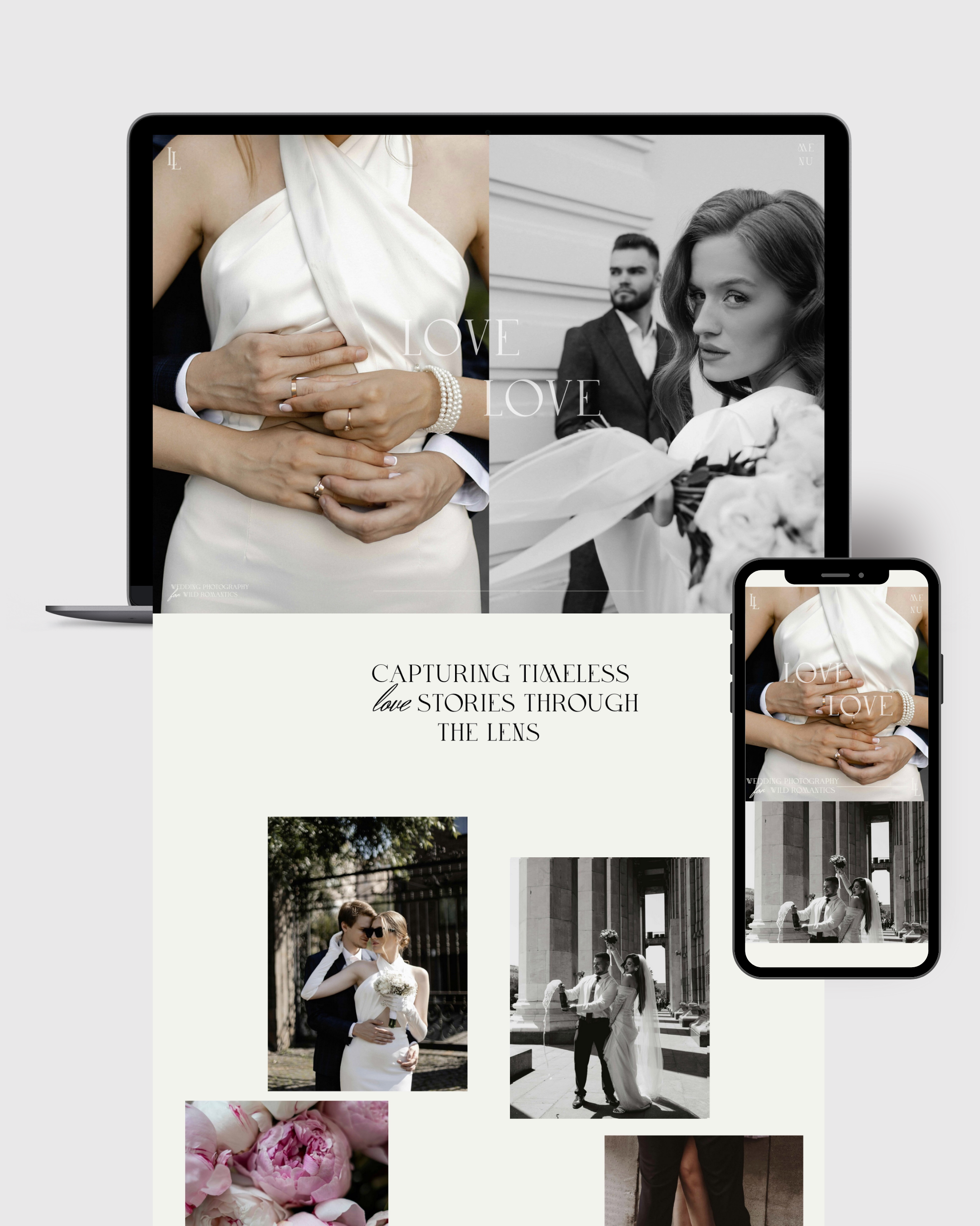 Showit Website Template for wedding photography photographer
