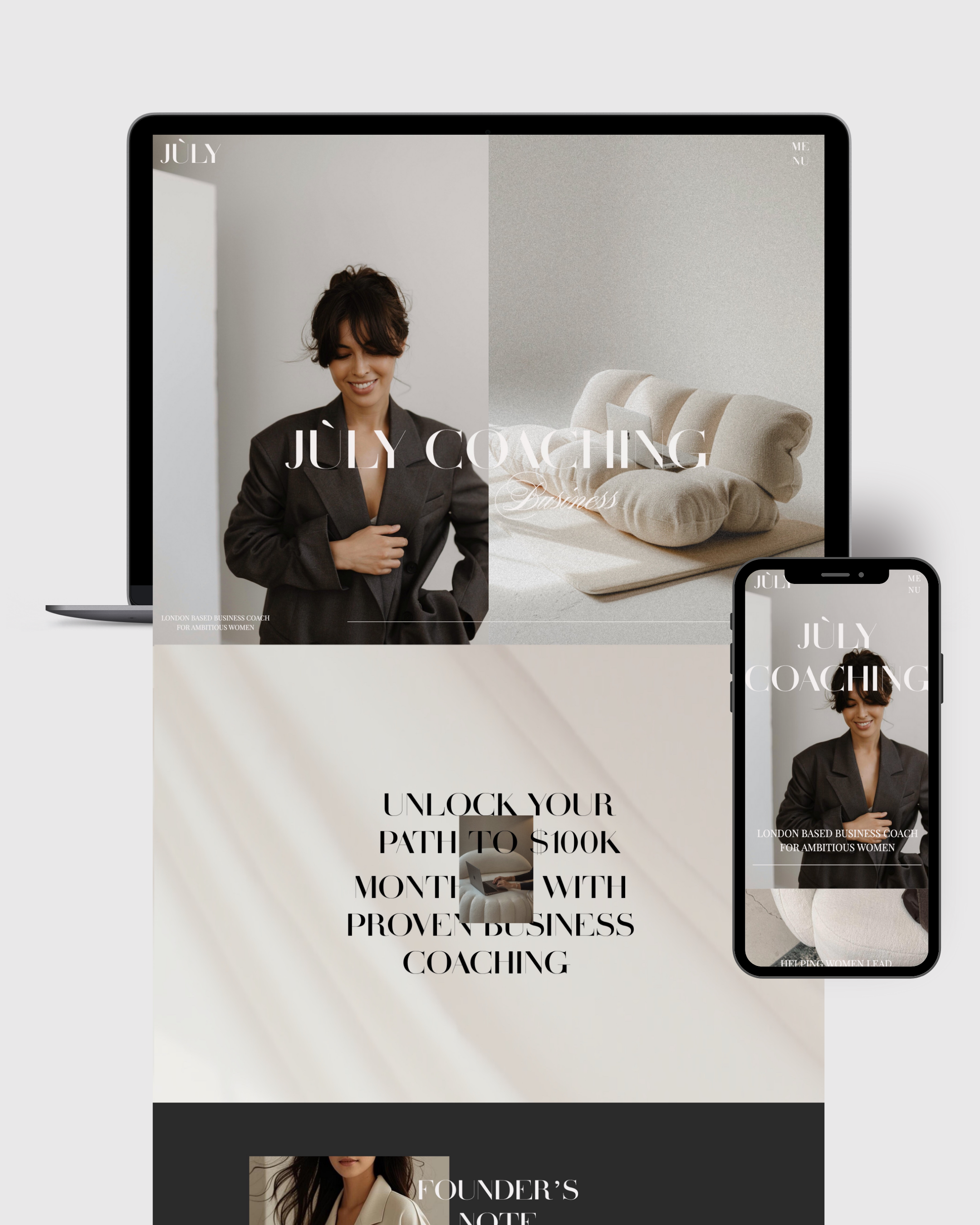 Showit website templates for coaches and graphic design studios – modern, customizable layout ideal for creative portfolios and branding showcases. Life business coaching