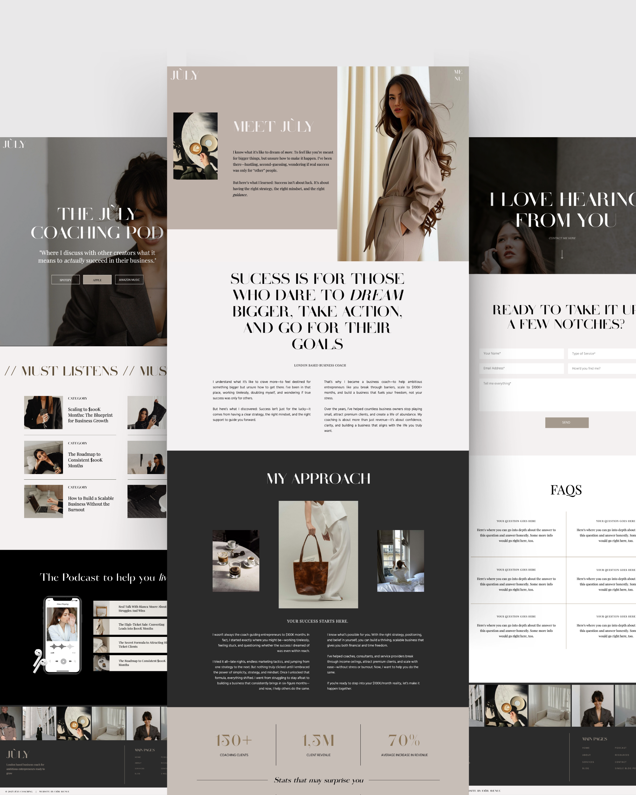 Showit website templates for coaches and graphic design studios – modern, customizable layout ideal for creative portfolios and branding showcases. Life business coaching